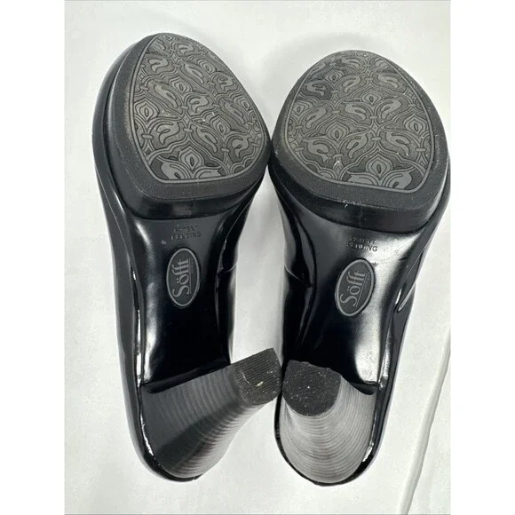 2x Sofft Lana Black & Brown Patent Leather Classic Pump Womens Size 8 M shoe - Picture 14 of 16